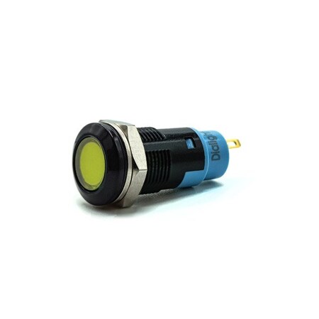 Dialight 12 Mm Yellow Led Pmi - 6 Vdc 612-3332-120F